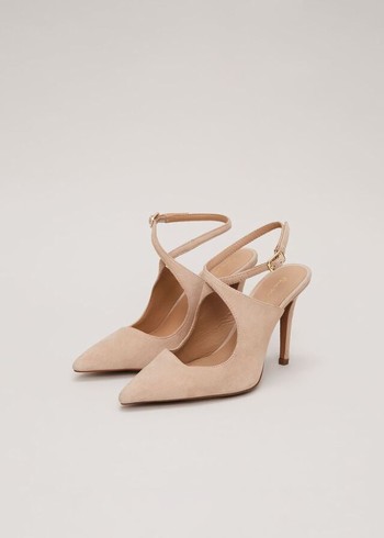 Phase Eight Cross Overs Heels Cream Canada | IVKJFW-046